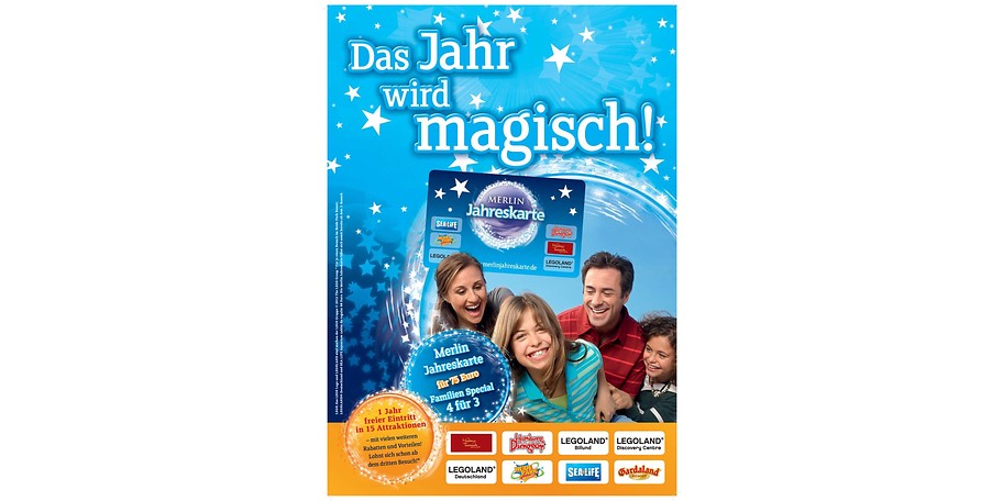 Ein Jahr freier Eintritt! Jetzt zuschlagen und 112,50€ sparen mit der Merlin Jahreskarte