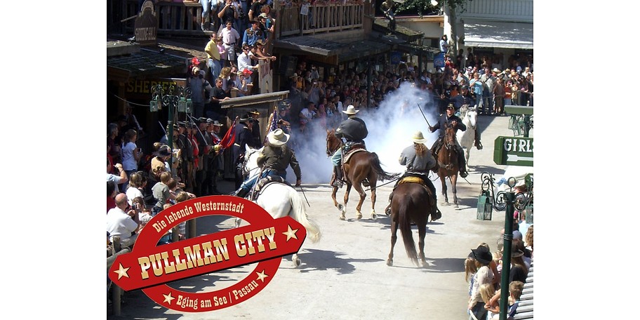 Erleben Sie Pullman City und sparen Sie mit einem Gutschein für das Familientagesticket