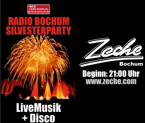Gutschein f&uuml;r Zwei Karten zum Preis von einer! von Radio Bochum Silvesterparty in der ZECHE