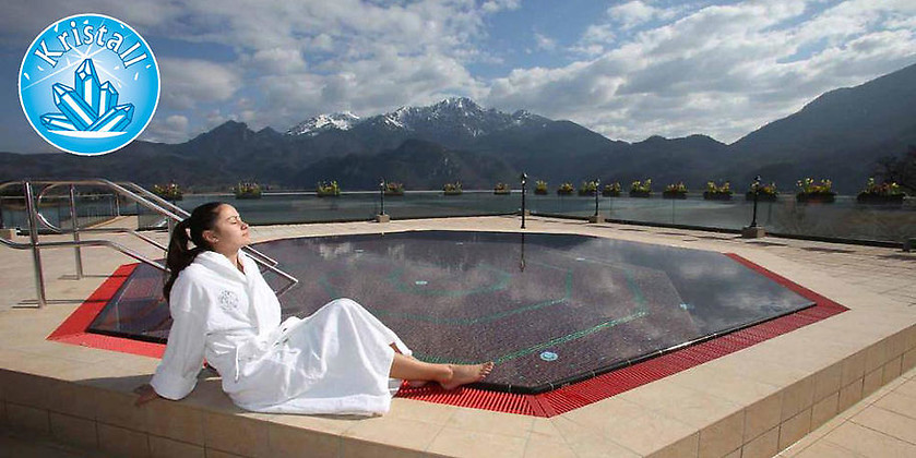 Gutschein f&uuml;r Ihre Tageskarte für Sauna und Thermalbad  von Kristall Therme Kochel am See