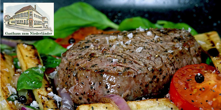 Gönnen Sie sich ein leckeres Steak im Gasthaus Niederländer