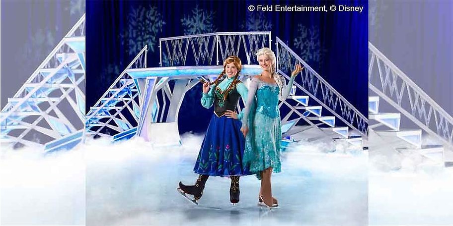 Anna und Elsa bei Disney on Ice in der Olympiahalle München